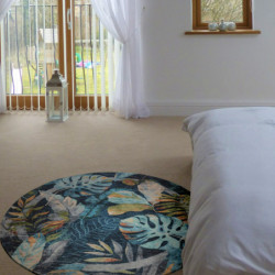 DYWAN STILO LIŚCIE- TROPIKALNY WZÓR, WIELOKOLOROWY