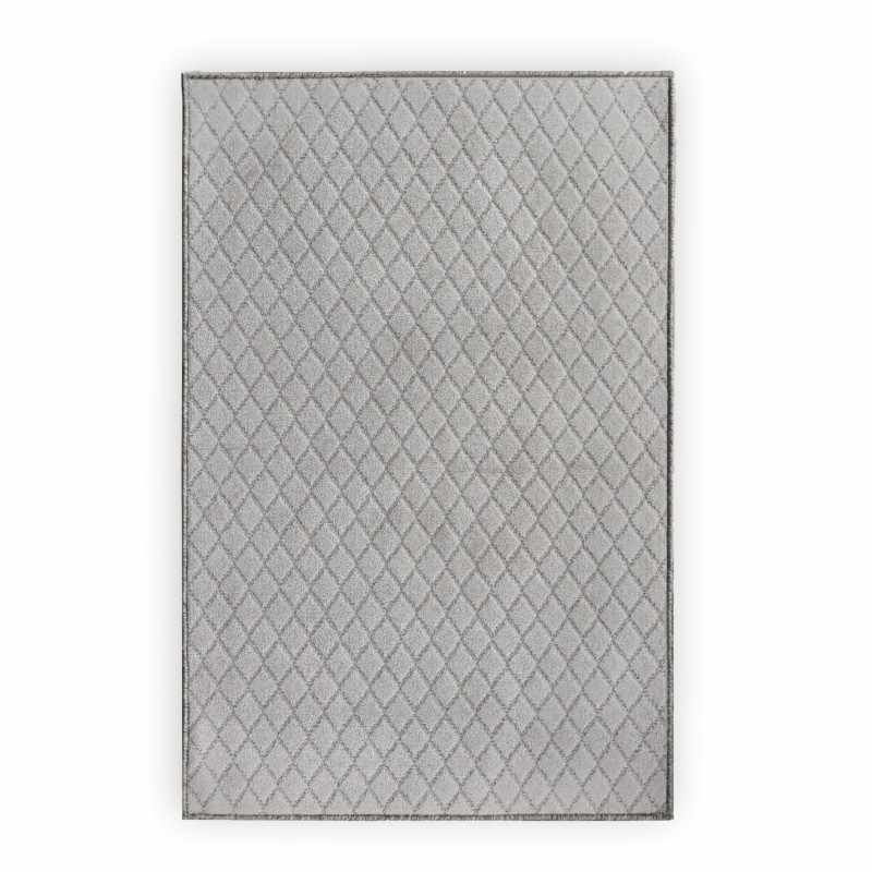 Nowoczesny dywan w romby 3D szary soft