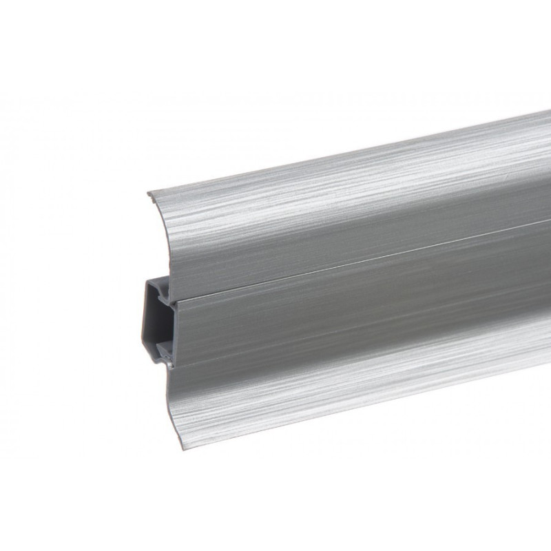 Listwa przypodłogowa PVC Premium Classic 220x59mm Aluminium szczotkowane Mat 201