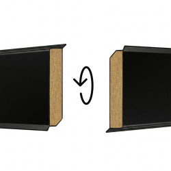 LISTWA PRZYPODŁOGOWA MDF FORMA KUBICZNA 2 W 1 CZARNA 60MM 2,4M
