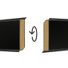 LISTWA PRZYPODŁOGOWA MDF FORMA KUBICZNA 2 W 1 CZARNA 60MM 2,4M