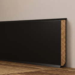 LISTWA PRZYPODŁOGOWA MDF FORMA KUBICZNA 2 W 1 CZARNA 60MM 2,4M