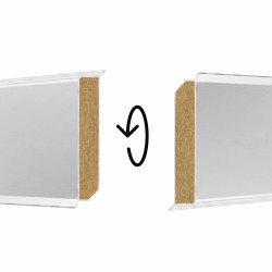 LISTWA PRZYPODŁOGOWA MDF FORMA KUBICZNA 2 W 1 CZARNA 60MM 2,4M