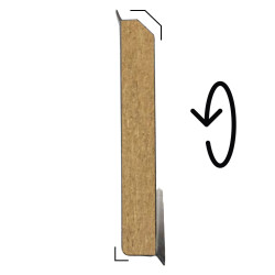 LISTWA PRZYPODŁOGOWA MDF FORMA KUBICZNA 2 W 1 ANTRACYT 60MM 2,4M