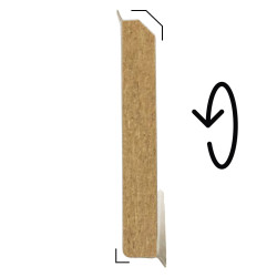 LISTWA PRZYPODŁOGOWA MDF FORMA KUBICZNA 2 W 1 KASZMIR 60MM 2,4M