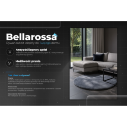 DYWAN BELLAROSSA NOWOCZESNY SHAGGY |KOŁO|CIEMNY SZARY|DYWAN DO SALONU